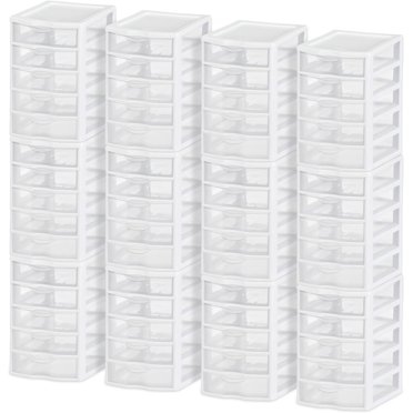 Small Plastic Desktop Storage Organizer With 5 Clear Drawers For Office Crafts 68b2f1703ae6c194c939f3b3