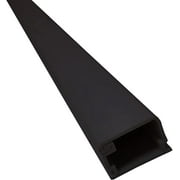 Small 5 Foot Latching Surface Cable Raceway - Channel Size: 0.5"W x 0.45"H - 1 Stick - Black