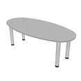thumbnail image 1 of Small 5 Ft Oval Boat Shaped Conference Table Post Legs Power And Data, 1 of 5