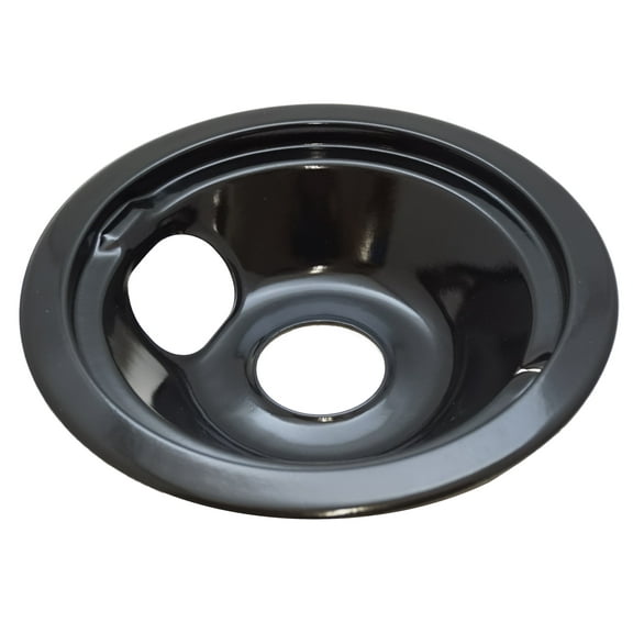 Small 6" Black Porcelain Drip Bowl for General Electric, AP2028044, WB31T10014