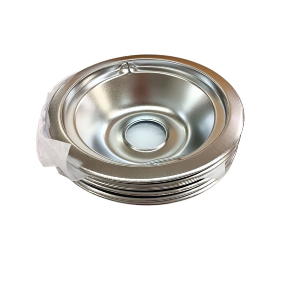 Small 6" Chrome Drip Bowl Tray 6-Pack fits GE, WB31K10265, WB32X5075, WB31M16