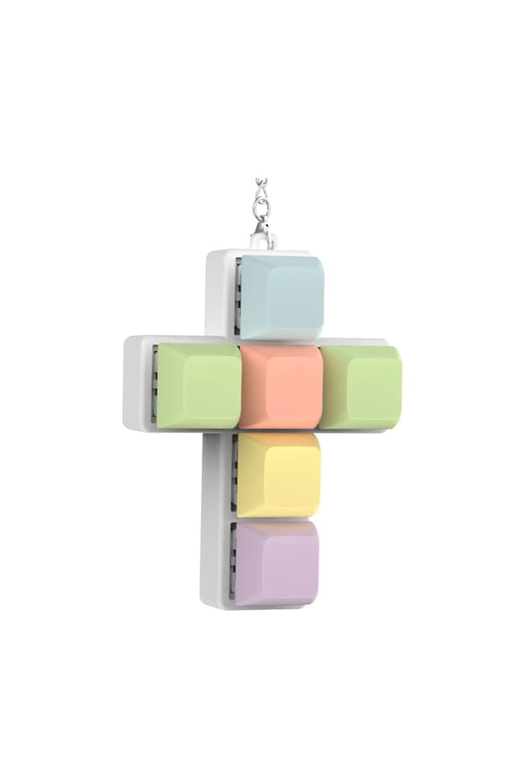 Small 6 Switches Tester Keychains Strong Plastic Squirm Tool Stress Relief Switches Tester Spare for & Travel Use