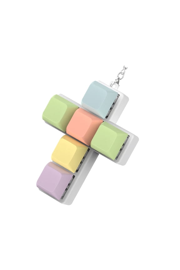 6 Different Switches Keychains Tester Ergonomic Plastic Stress Reliever Pocket Sized 6 Switches for Work Study Breaks