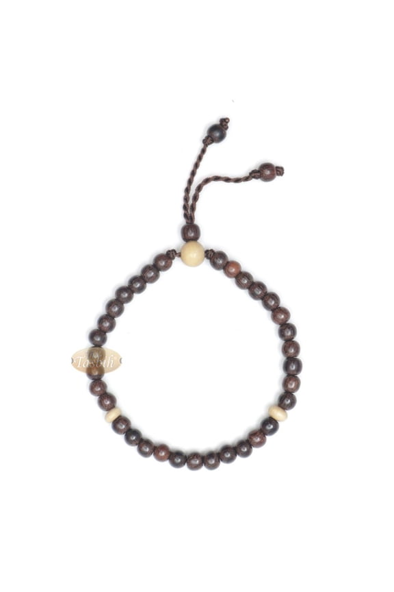 Small 6mm Tamarind Tasbih Bracelet with Citrus Wood 33ct Prayer Beads (7 to 8.5)