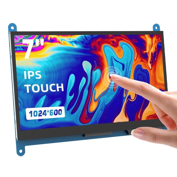 Small 7inch Touchscreen HDMI Monitor Portable Computer PC Second Gaming Display IPS LCD Screen Compatible with RasPi 4 3 2 1 B B+ A+, Windows 10/8/7, Drive Free