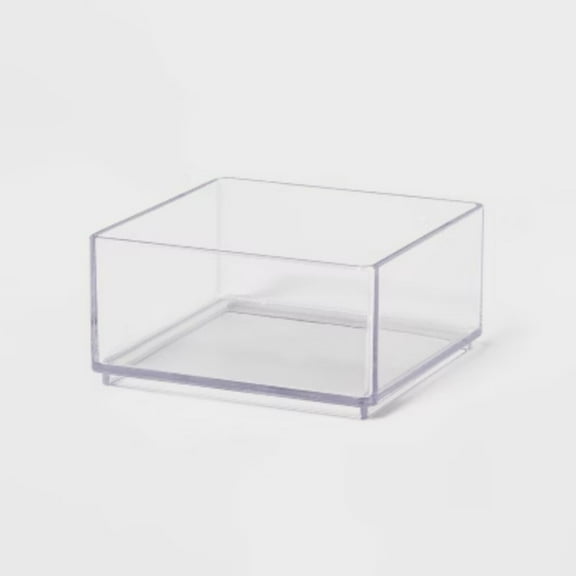 Small 8"x4"x 2" Plastic Organizer Tray Clear Bathroom Acrylic Organizer Bin
