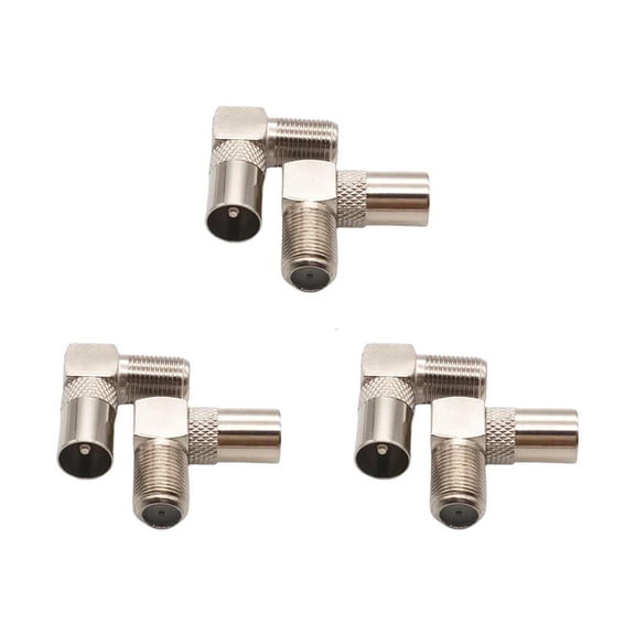 Small 90 Degree F Female to Male Adapter With Alloy Construction