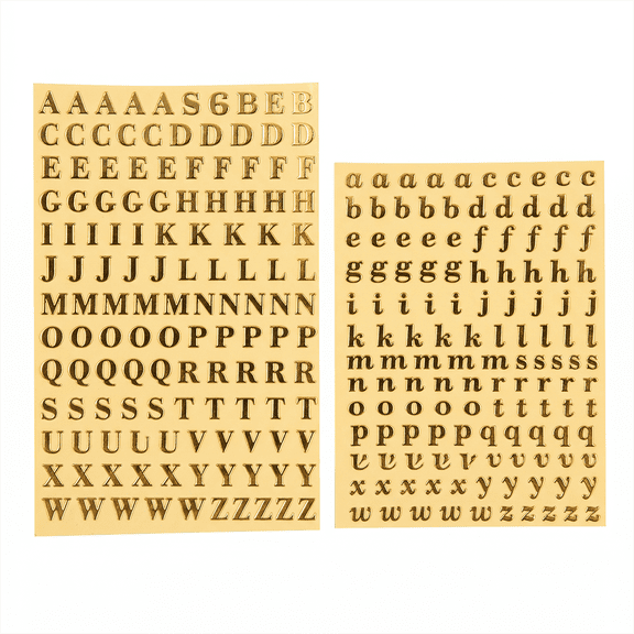 Small A To Z Gold Alphabet Sticker Multi-purpose Metallic Letter Stickers Self Adhesive Monogram Letters Decals for Resin Nail Scrapbooking