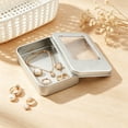 thumbnail image 1 of Small Accessory Cases, Rectangular Clear View Window Metal Storage Tin, Portable Craft Organizer Container, Metal Box for Jewelry Pieces, Nail Tools, DIY Craft Tiny Sundries Sorting, 1 of 5