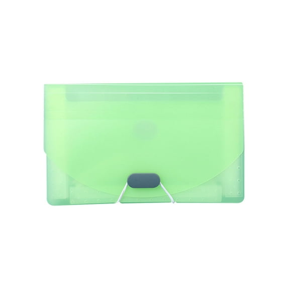 Small Accordion File Organizer,Expanding File Folder with 7 Pockets with Index Tabs,A6 Size Plastic Expandable File Folder,Monthly Bill Paper Receipt Document Organizer for Home Office,7 Inch,Green