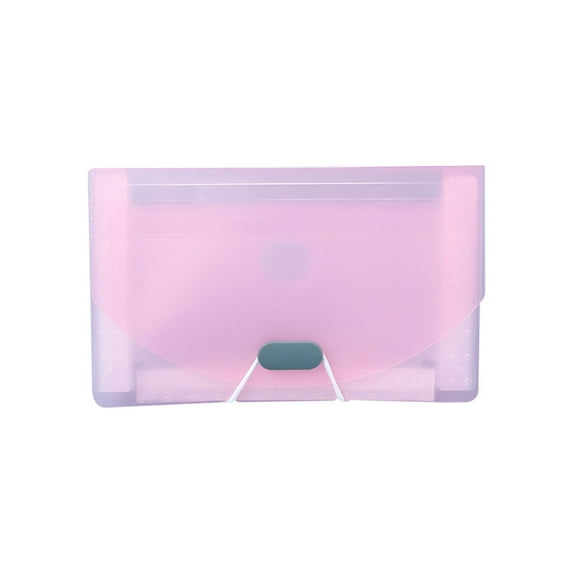 Small Accordion File Organizer,Expanding File Folder with 7 Pockets with Index Tabs,A6 Size Plastic Expandable File Folder,Monthly Bill Paper Receipt Document Organizer for Home Office,7 Inch,Pink