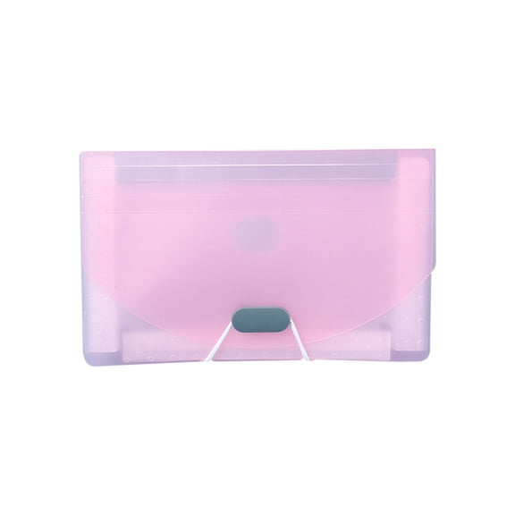 Small Accordion File Organizer,Expanding File Folder with 7 Pockets with Index Tabs,A6 Size Plastic Expandable File Folder,Monthly Bill Paper Receipt Document Organizer for Home Office,7 Inch,Pink