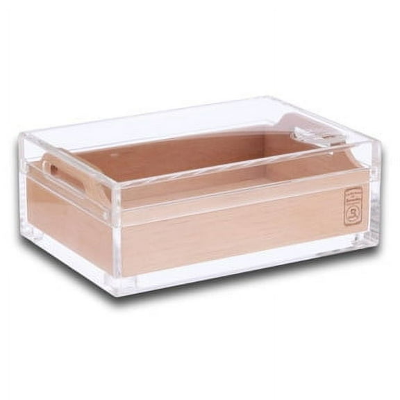 Small Acrylic 20-Cigar Humidor Powered by Boveda