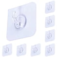 thumbnail image 1 of Small Adhesive Wall Hooks with Adhesive Strips Damage Free Sticky Hooks for Hanging Decorations Lights And Cables Plastic Utility Hook for Home Kitchen Bathroom No Drill Removable , 30 Hooks, 1 of 5