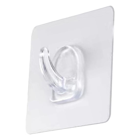 Small Adhesive Wall Hooks Hooks With Adhesive Strips Damage Free Sticky Hooks For Hanging Decorations Lights And Cables Plastic Sticky Utility Hook For Home Kitchen Bathro