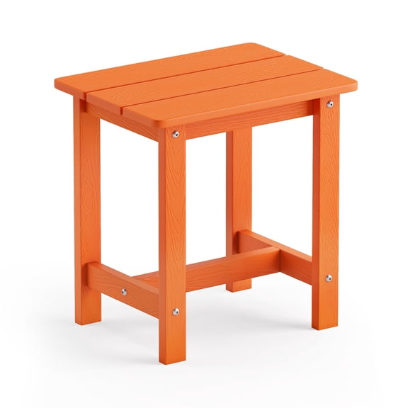 Small Adirondack Outdoor Side Table, Durable HDPS Patio End Table for Outside, Weather-Resistant & Fade-Proof Accent Table for Porch, Deck, Balcony & Backyard (Easy Maintenance)