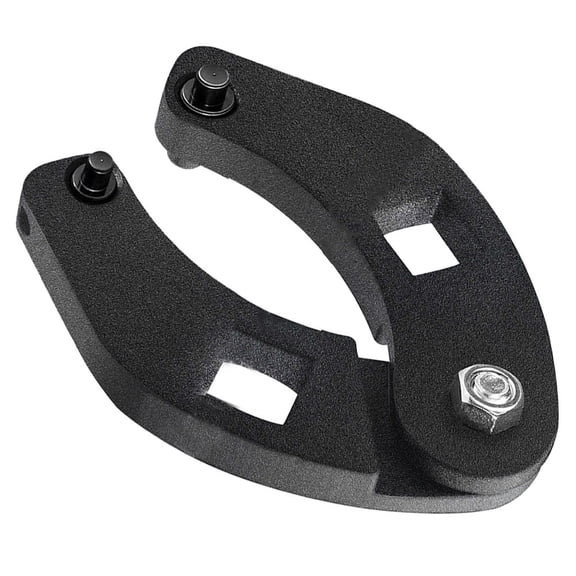 Small Adjustable Gland Nut Wrench for Hydraulic Cylinders, Steel Spanner Tool Fits 0.5-3.75 Inch Nuts, Reversible Pin Holes for Farm Construction Equipment Repair, Black Hand Tool