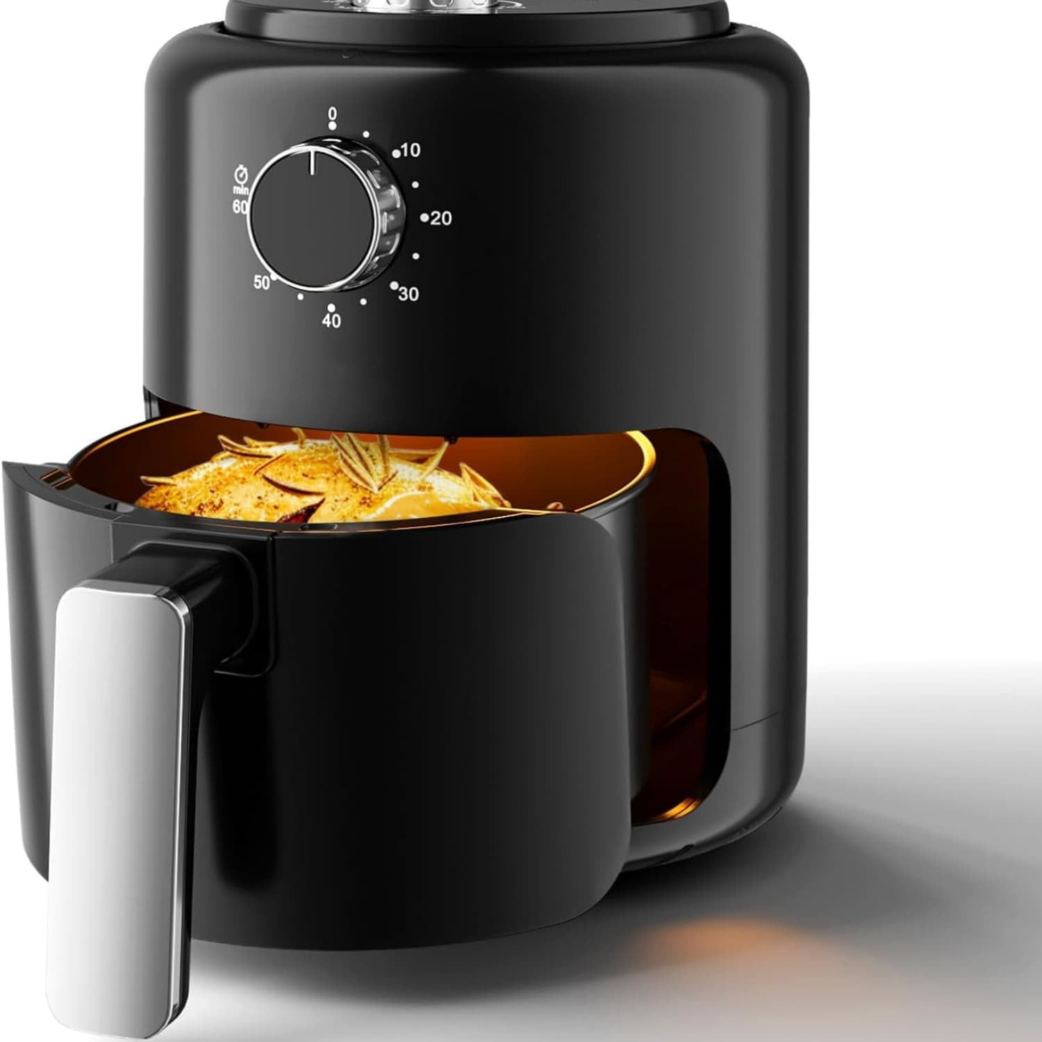 Small Air Fryer 2.1 QT, Mini Airfryer Adjustable Time&Temp Control, Compact Size Space Saving for 1-2 People Quick Healthy Meals Snack in Minutes with Nonstick Basket