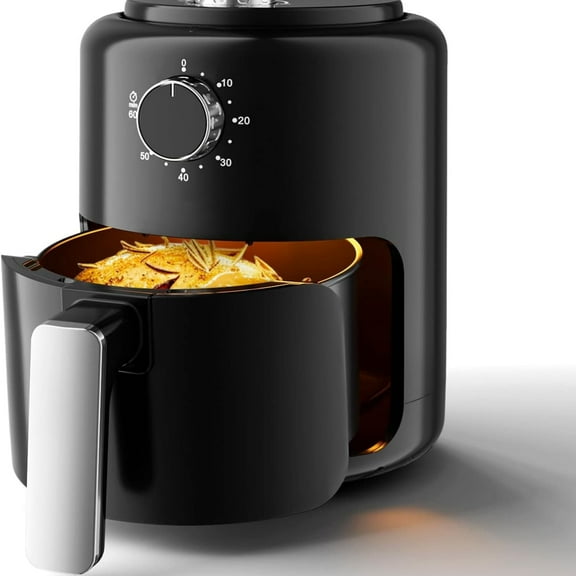 Small Air Fryer 2.1 QT, Mini Airfryer Adjustable Time&Temp Control, Compact Size Space Saving for 1-2 People Quick Healthy Meals Snack in Minutes with Nonstick Basket