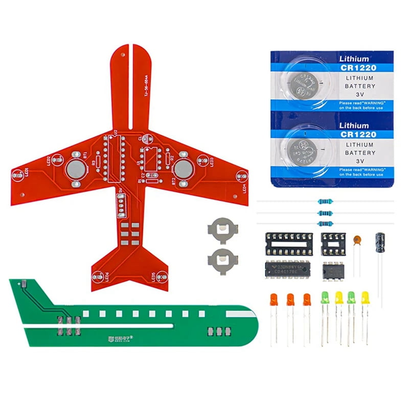 Small Aircraft Flash Circuit Cd4017 Flow Lamp Electronic Production Kit ...