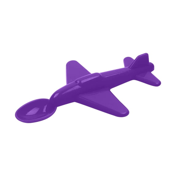 ZZkhGO Plastic Small Airplane Spoon for Kids, Food Grade Children's Dining Utensil, Fun Shape Spoon for Home Picnic Travel Meals