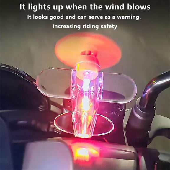 Small Airplane Wind Turbine Tri-Color Light Ornament *1 Wind Powered Led Airplane Propeller Transparent Luminous Small Airplane Light Up Copter Flying Toy for Adhesive Led Car Outdoor Decoration