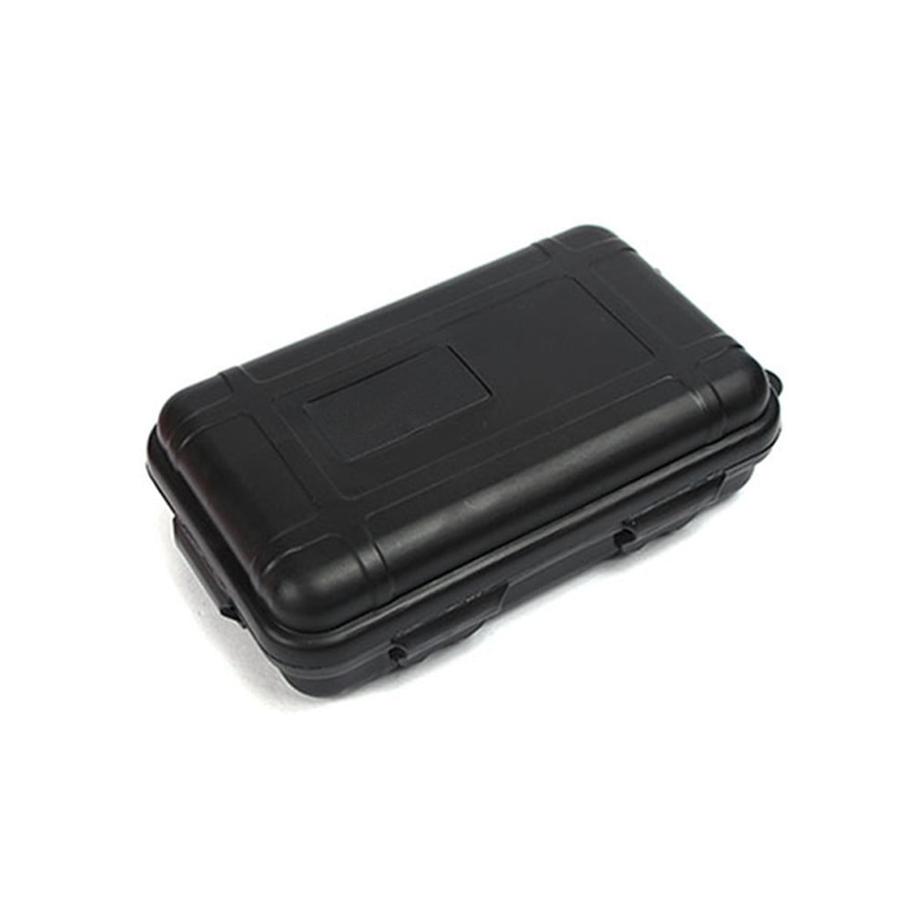 Small Airtight Waterproof Plastic Box for Outdoor Travel Camping Survlvar Box Black