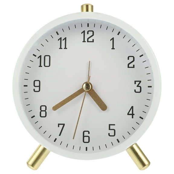 Small Alarm Clock Decorative Nightstands Modern Round Convenient Dining Table Desk White Child Student