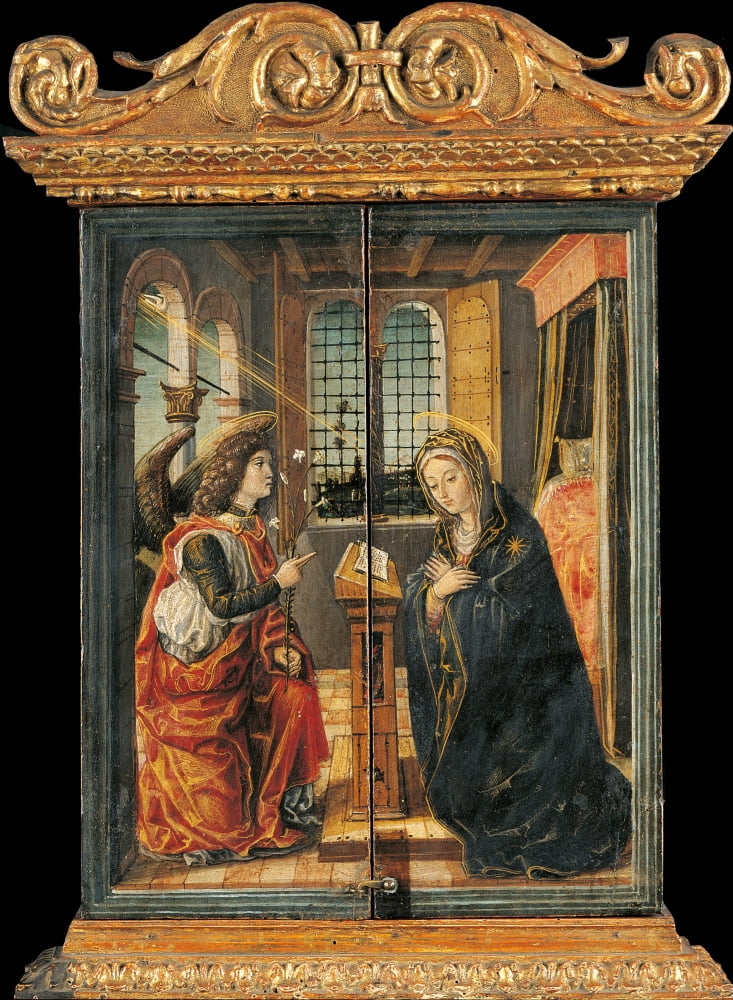 Small Altar With Painted Doors Canvas Art - (18 x 24)