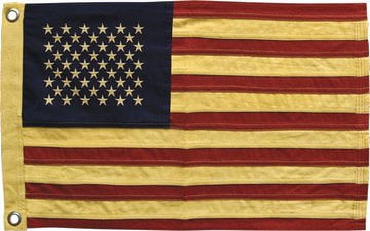 Small American Flag Aged Embroidered Stars Red White Heavy Cotton Stripes Country Primitive Patriotic DÃƒÆ’Ã†â€™Ãƒâ€šÃ‚Â©cor