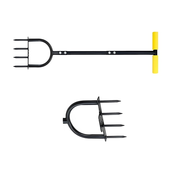Small And Easy To Carry 4 Prong Soil Aerator Great For Tiny Gardens And Flower Areas