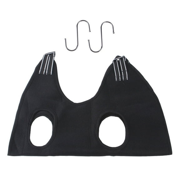 Small And Medium Pet Grooming Hammock, Pet Resting Bed With 2 Hooks, Black L Size Pet Hammock For Grooming Restraint Comfort