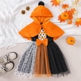 thumbnail image 1 of Small And Medium-sized Girls' Halloween Festival Dress-up Mesh Skirt Cape Two-piece Suit Dresses For Girls, 1 of 8