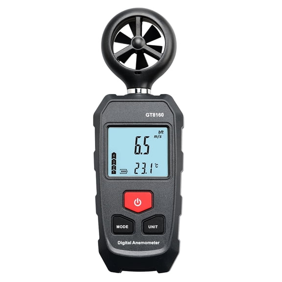 Small Anemometer with Double Function Handheld Wind Gauges Wind Flows Tester for HVAC Engineers & Weather Enthusiasts