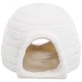 thumbnail image 1 of Ceramic Small Animal Nest Hideout Hut for Hamsters - Adorable Cage Hideaway, 1 of 7