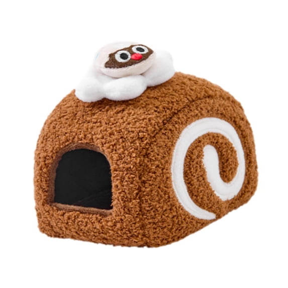 Small Animal Bed House Hamster Nest Soft Plush Warm Double Layer Comfort for Winter Pet Habitat Cage