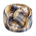 thumbnail image 1 of Small Animal Bed Sleeping Cushion Nest Bedding Mats for Hedgehog, Guinea Pig, Ferret, Squirrel, Cage Accessories ( Brown ), 1 of 10