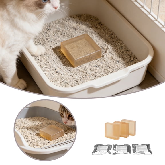 Small Animal Cage Deodorizer 4.3"x4.3" 3 Pack - Natural Odor Neutralizer for Hamsters Rabbits & Guinea Pigs