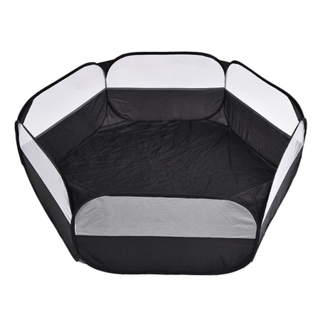 Small Animal Cage Tent , Foldable Outdoor Indoor Exercise Fence, Mesh Playpen Yard for Rabbit Ferret Guinea - without cover