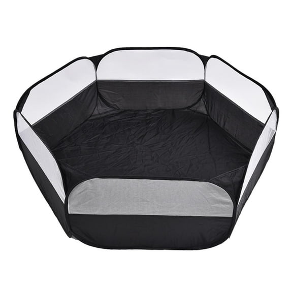 Small Animal Cage Tent , Foldable Outdoor Indoor Exercise Fence, Mesh Playpen Yard for Rabbit Ferret Guinea - without cover