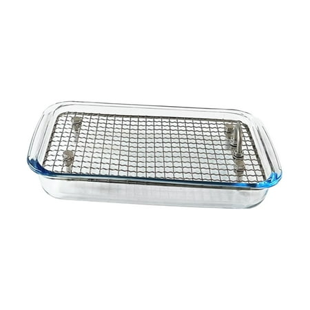 Small Animal Cage Toilet Rabbit Litter Toilet Easy to Clean with Grid for Rabbit Bunny Guinea Pig Chinchilla Cage Accessories Clear