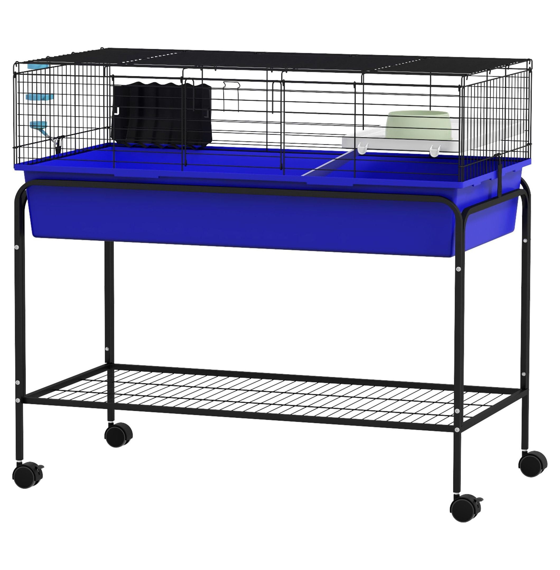 Small Animal Cage Two-Story with Stand & Wheels, 39
