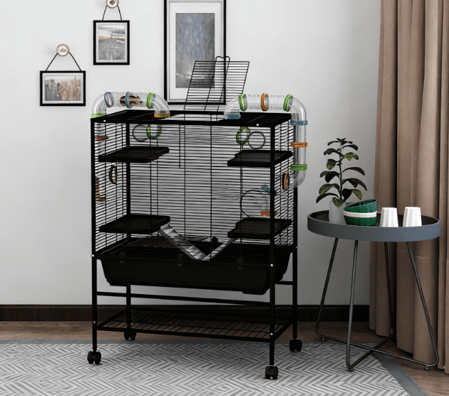 Small Animal Cage for Syrian Hamster, Gerbil Cage with Tubing System