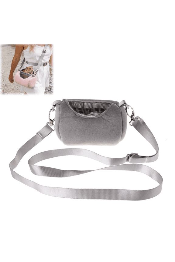 Small Animal Carrier for Hamster Hedgehog Sugar Glider, Portable Travel Pouch with Breathable Mesh, Soft Cozy Pet Sling Bag for Outdoor Walks Vet Visits, Handbag Style(wwx)