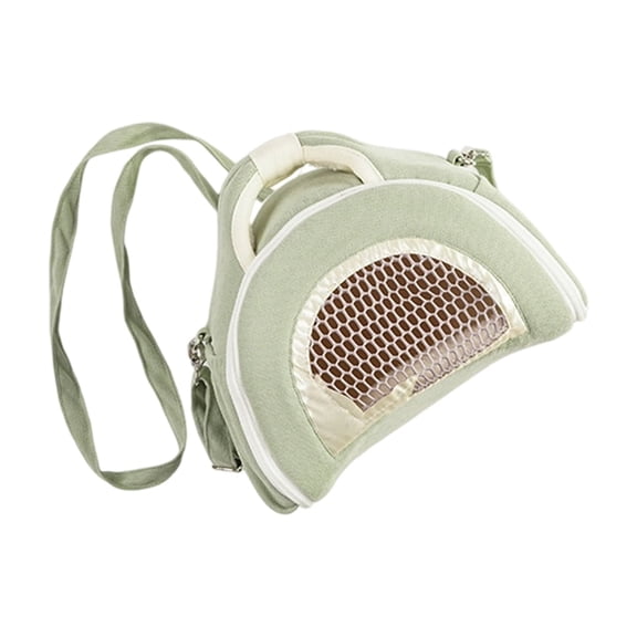 Small Animal Carrier, Small Animal Travel Bag, Cat Bird Rabbits Hamster Carrier Breathable Outdoor Portable Pouch for Hamster Bird Bunny (Green,C,9.5x6.7x7.5”)