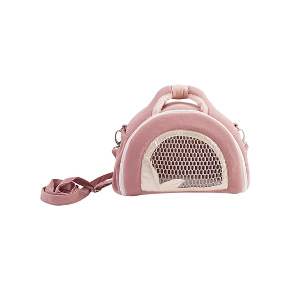 Small Animal Carrier, Small Animal Travel Bag, Cat Bird Rabbits Hamster Carrier Breathable Outdoor Portable Pouch for Hamster Bird Bunny (Pink,D,9.5x6.7x7.5”)