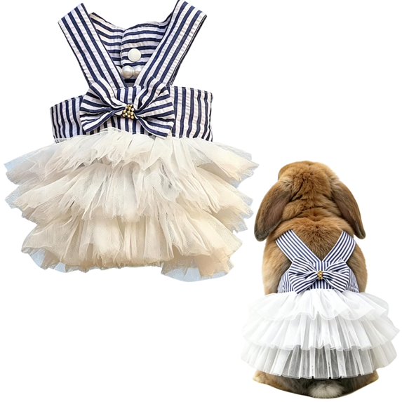 Small Animal Dress for Rabbits Guinea Pigs Ferrets Tutu Skirt Bunny Costume for Holiday Festive Event Birthday Christmas Photo Shoots