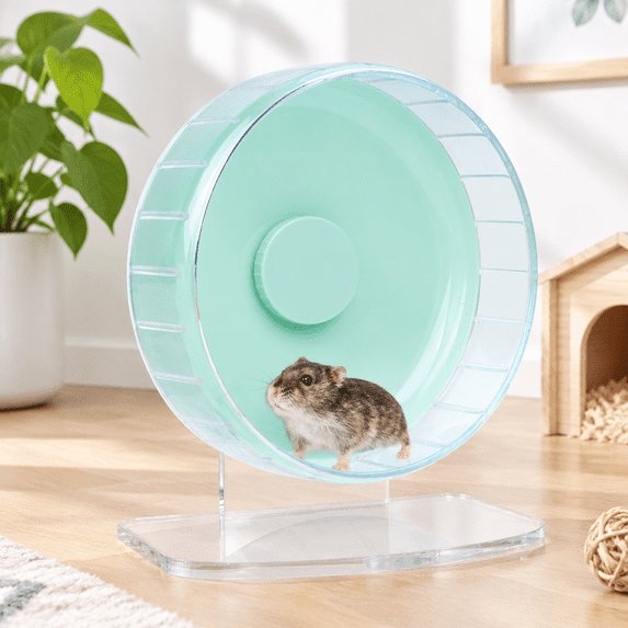 Runing W Small Animal Exercise Wheel, Mint Green, Small, Quiet Silent Running ...