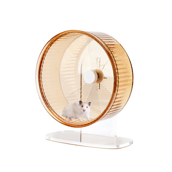 Small Animal Exercise Wheel Yellow 6.5inch for Hamsters Gerbils Mice