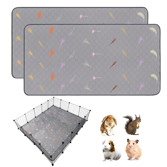 Small Animal Fleece Liners 12 In 4x5(48" x 60") 2Pack for Guinea Pigs Rabbits Hamsters